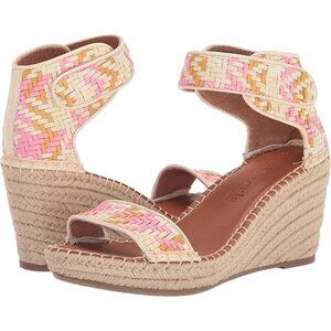 Gentle Souls by Kenneth Womens Charli Ankle Strap Heeled Sandal Rose Multi 6.5